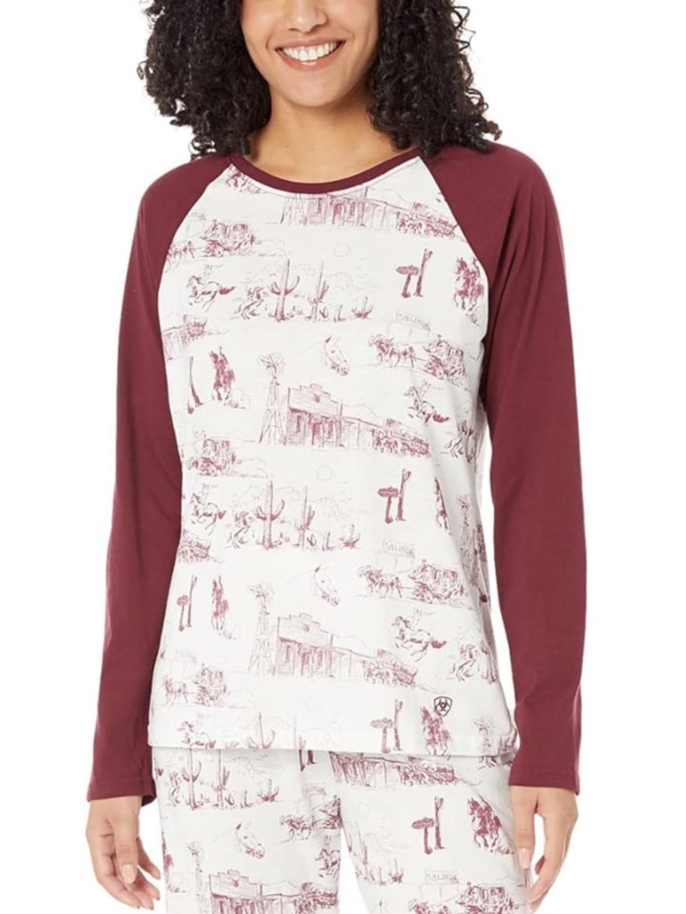 ARIAT Pajama top Western Toile print XS